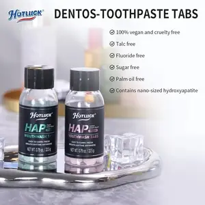 Hotluck Hap Mouthwash Tabs - Hydroxyapatite Tablets with Probiotics, Fluoride Free, Natural Whitening, Remineralize, Freshen Breath, Mint - Oral Gentle Repair