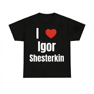 Game Day Gear Cotton T Shirt Featuring I Heart Igor Shesterkin for Fans with Bold Graphics