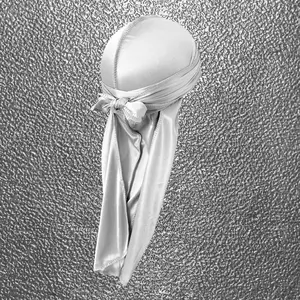 SILVER SILKY QUALITY DURAG UNISEX ACCESSORY