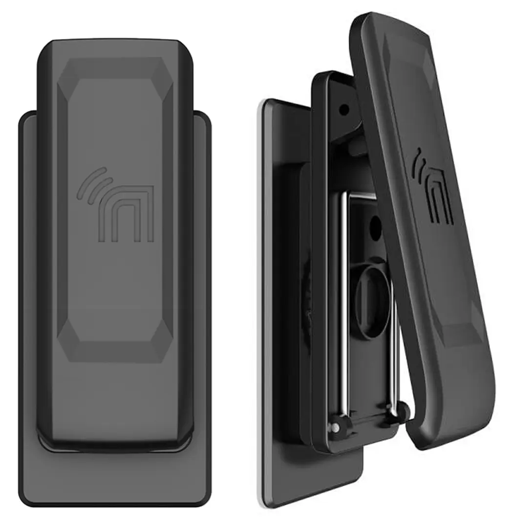 Universal Belt Clip for Cell Phone, [2-PACK] Nakedcellphone Attachment for Flip Phone, Smartphone, iPhone, iPod Touch/Nano, Apple TV Remote, Garage Clicker, etc (360 Ratchet Rotation and Kickstand)