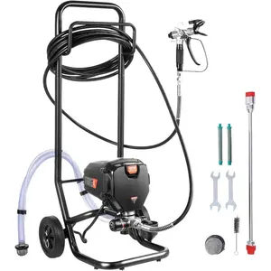 VEVOR Airless Paint Spray Gun and Hose Kit, 3600PSI High Pressure Paint Sprayer Hose Set with 5 Tips, 211, 315, 417, 517, 623, Swivel Joint Airless Spray Gun Kit with Filters, Hose and Extension RodsVEVOR Super Brand Day