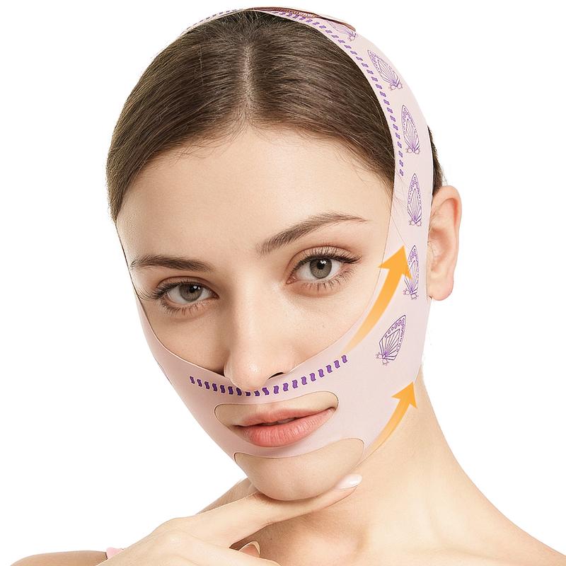 JUSRON Face Lifting Strap, V-Line Face Lifting Tape for Men and Women, Double Chin Reducer Tape Soft High-Elastic Fit Bandage – Perfect Gift!