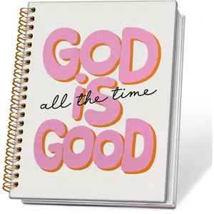 Pink Bible Diary for Women, Women's Inspirational Christian Gift, Prayer Bible Supplies Journal, Church Notebook, Cute College-Style Hardcover Spiral Notebook, Daily Devotional Journal 5.5x8.3