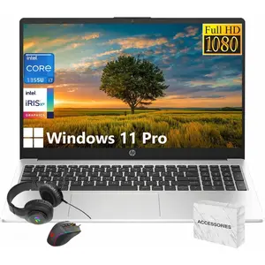 HP 15.6" 250 G10 FHD Business Laptop, Intel 10-Core i7-1355U,Up to 64GB RAM, Up to 1TB SSD, Numeric Keypad, Webcam Privacy Shutter, Wi-Fi 6 & Bluetooth, Windows 11 Pro