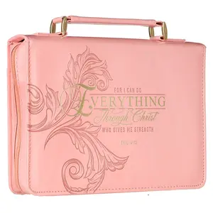 Everything Through Christ Fashion Bible Cover - Philippians 4:13 - Simple Design for Everyday Use