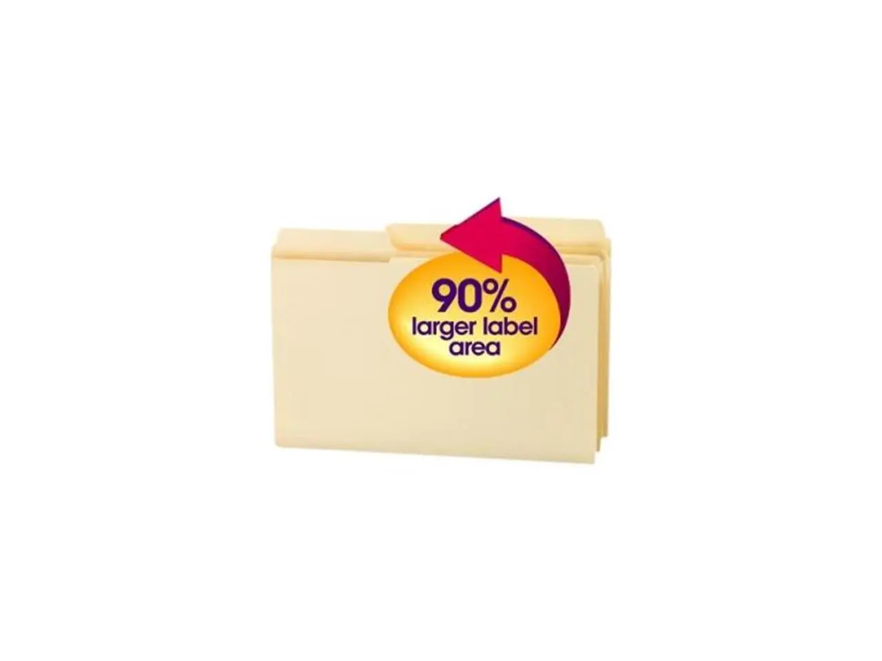 Smead 15401 - SuperTab Heavyweight Folder, Manila, 1/3 Cut, Legal, 50/BX