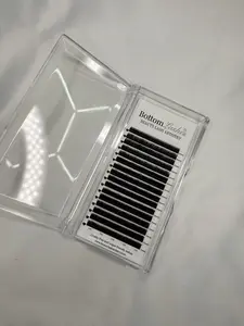 Bottom Lashes C/B Curl 0.05 Thickness Cashmere PBT Lightweight Soft Jet Black 5mm-7mm Mix Tray for Natural Definition