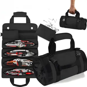 Portable Mini Bag Heavy-Duty Waterproof Tool Storage Carrier Multifunctional Tool Bag Carpenter Belt Detachable Pouch Organizer for Quick Compact Storage