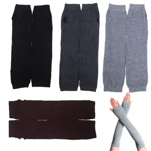 4/6 Pairs Arm Warmer Long Fingerless Gloves for Women, Knitted Elbow Length Gloves Gothic Thumb Hole Mittens, Outdoor Sports Protective Gears compression