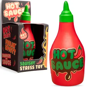 Boxer Gifts Hot Sauce Stress Toy – Squishy Fidget for Anxiety Relief, Funny Desk Accessory for Adults, Squeeze Novelty, Stocking Stuffer Gift Idea
