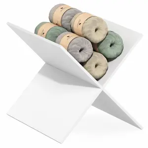 CUBICLE Cube Insert, X-Shelf Cube Organizer, Fits into Triple Thick Cubes, Ikea Kallax, for Organizers and Storage, White