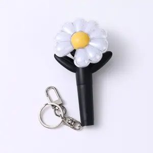 KPOP Idol G-Dragon Mini Daisy Lightstick Keychains Glow Acrylic Support Stick Key Ring Pendant Accessories GD Fans Gifts
