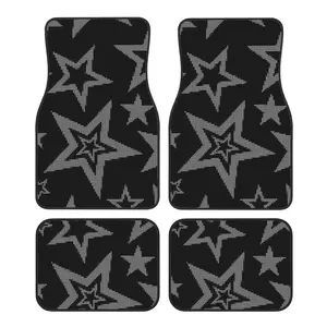 4pcs Stylish Car Floor Mats with Prints, Featuring 2D Designs, Enhance The Elegance of Your Vehicle'S Interior, Compatible with Various Models, Elevate The Aesthetic of Your Car'S Interior, Perfect for Birthday And Holiday Presents, Auto Accessories