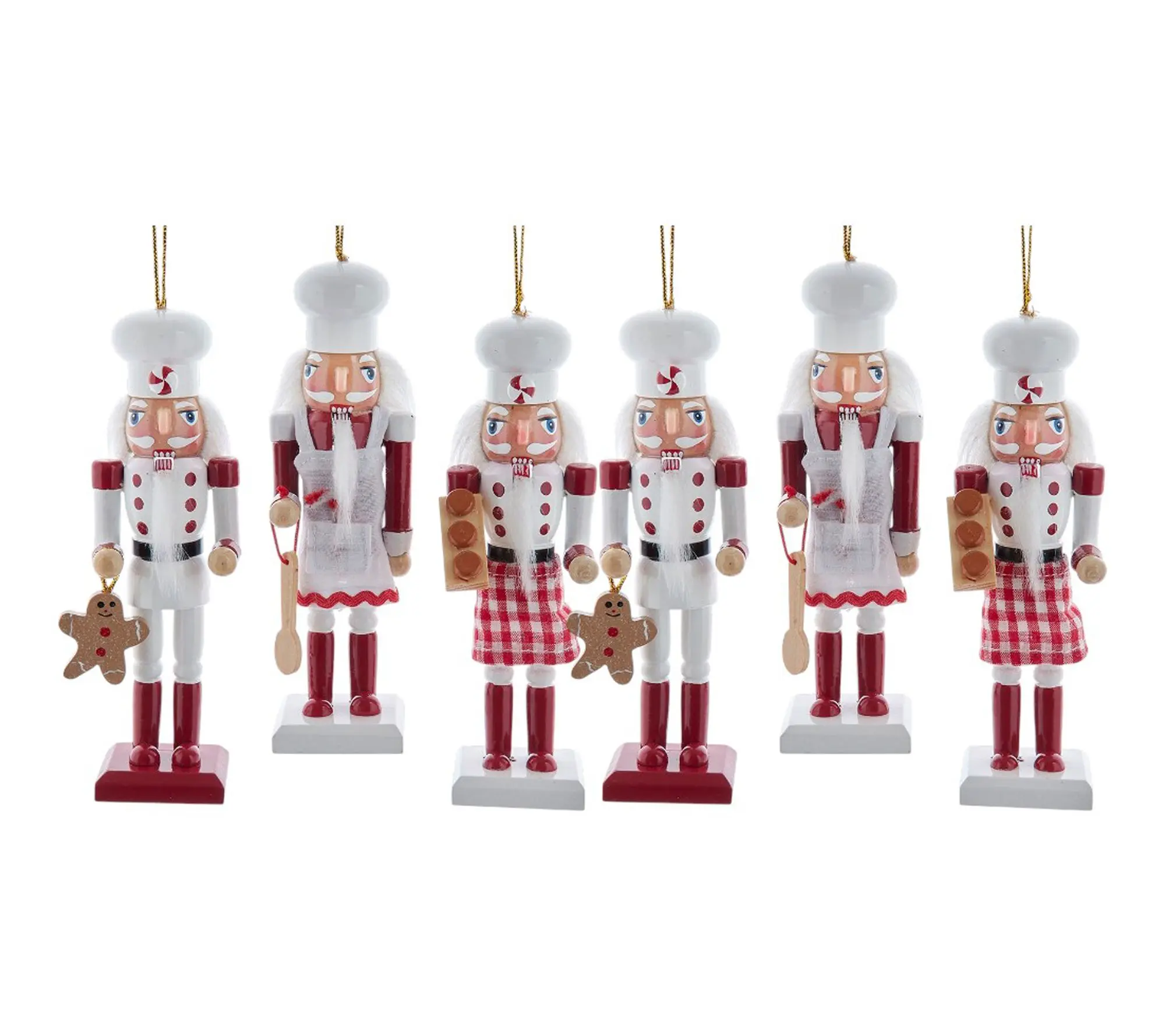 RC Home Decor -Set of 6 Gingerbread Baker Nutcracker