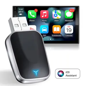 2-in-1 CarPlay Adapter, Stable Connection， Plug and Play ，Auto-Reconnect CarPlay Adapter ，Android Auto, Compact Design for USB and Type－C, Wireless Carplay Adapter