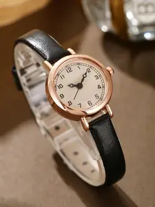 Fashionable Unisex Student Ladies Watch | Simple and Chic Retro Leather Ins Style Quartz Watch