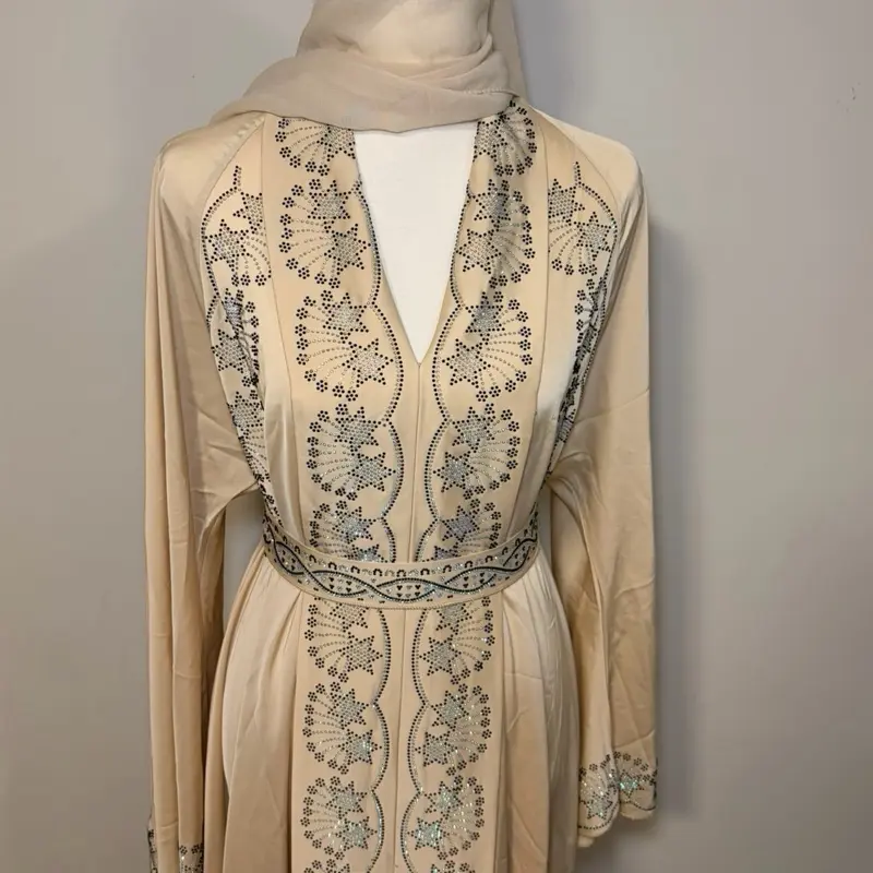 Dubai Abaya- with the headscarf , Premium feel , Perfect for Daily Wear, Eid , Event,Wedding