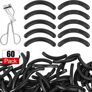 60pcs Eyelash Curler Replacement Pads, Universal High Elastic Silicone, Gentle Safe, Non-Damaging, Suitable for All Eyelash Curlers