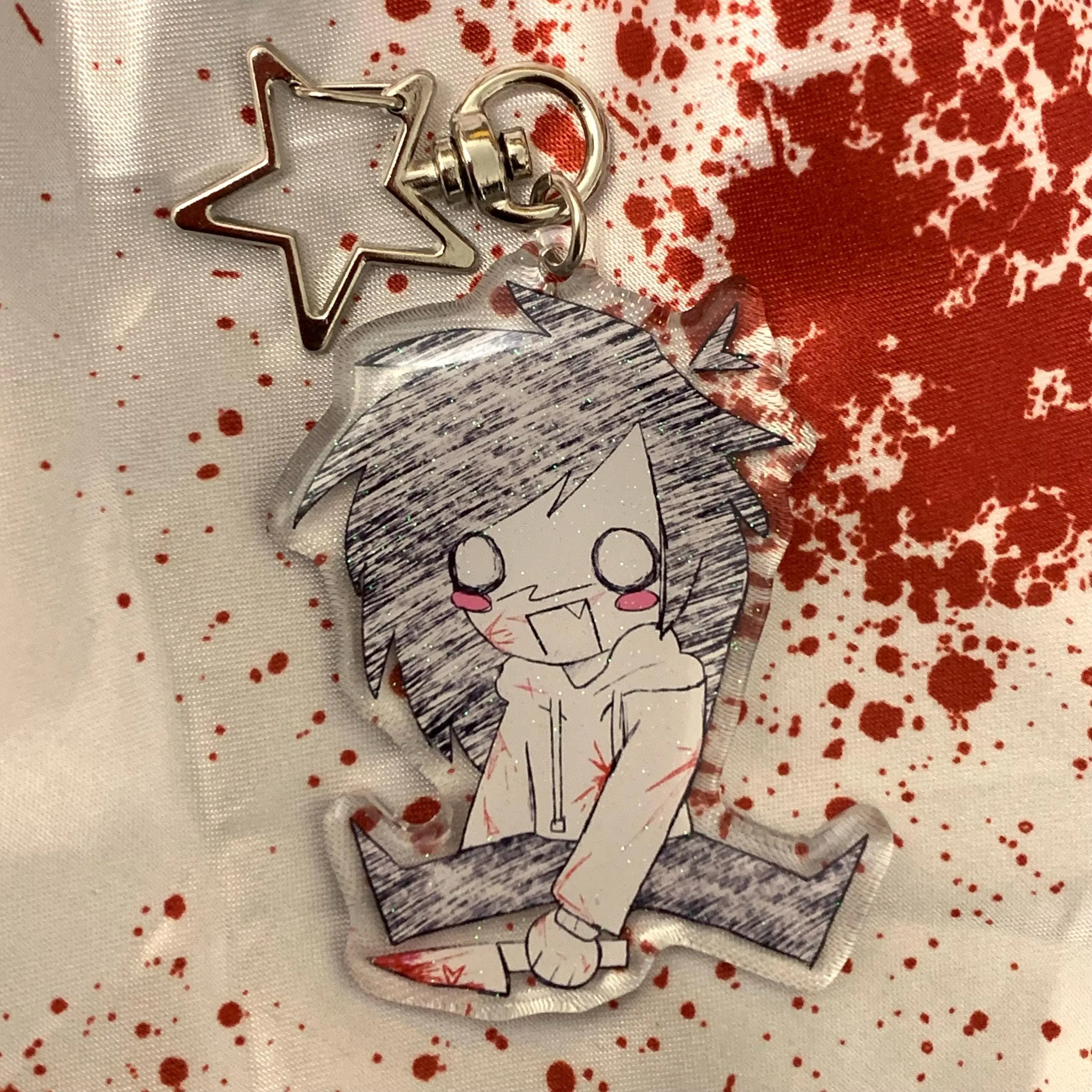 Jeff The Killer Creepypasta Acrylic keychain Bags Accessories Birthday Gifts for fans