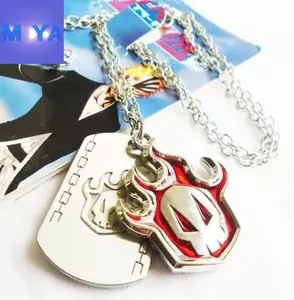 Flame Spirit Detachable Pendant Necklace, Anime-Inspired Gothic Jewelry, Dual-Layer Fire Chain for Men Women