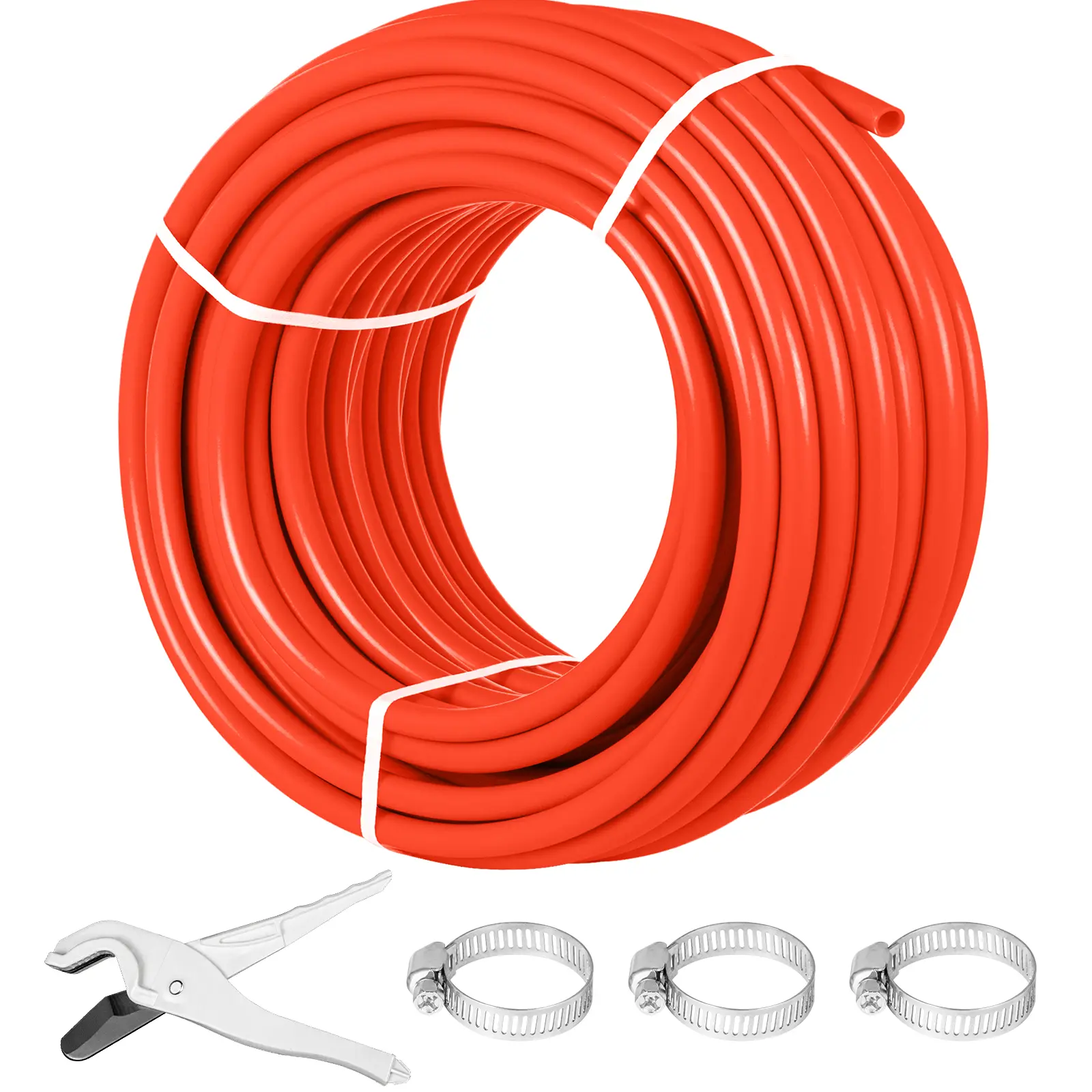 【summerfinds】VEVOR Oxygen Barrier 1/2 Inch 300 Feet Tube Coil EVOH PEX-B Pipe, for Residential Commercial Radiant Floor Heating, Red
