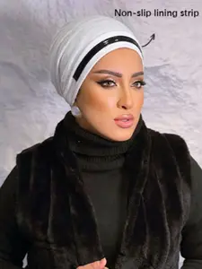 Women's Premium Jersey Hijab Cap, Soft Modal Fabric Sleep Hat, Anti-Slip Design, Breathable & Comfortable Daily Wear Headwear, Turban Hijab, Modesty Muslim