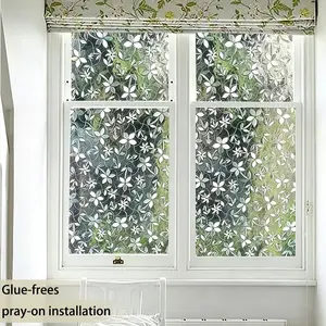 Window Privacy Film Roll, Interior Film, Static Adhesive No Glue, UV Protection, Easy Application and Removal, Reusable and Waterproof, Home Office Bathroom Use, Home Decor