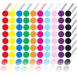 2800 count Dot Stickers- 3/4" Round Circle Coding Label 10 Colored Dot Stickers for , Classroom, Papers, Market Etc