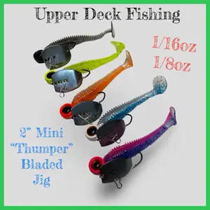 2” Mini “THUMPER” Blade Bait Series With 3 Ripple Shad Swim Baits 2” Mini “THUMPER” Blade Bait Series With 3 Ripple Shad Swim Baits