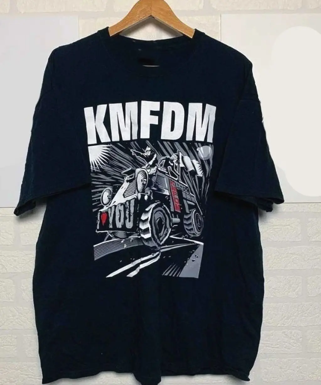 KMFDM Band Poster Album Black  Shirt All Size Unisex II38 M