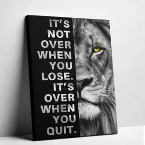Office Home Decor - Inspirational Wall Art Poster, Motivational Quote, Positive Affirmation, Lion Print for Gym Spaces