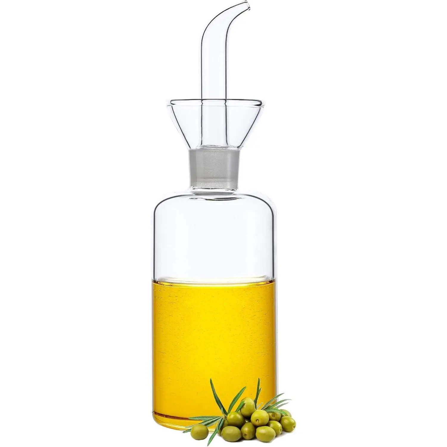 8oz/240ml Glass All-Purpose Cruet, Glass Oil Decanter and Cruet for Kitchen and BBQ