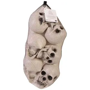 Bag of Skulls with Moving Jaws Halloween Decoration