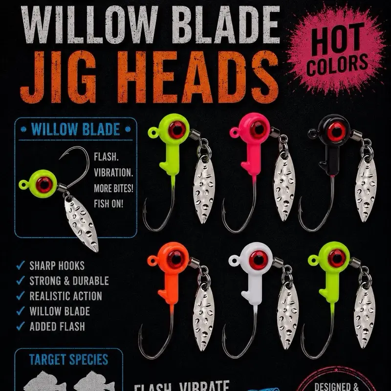 Upper Deck Willow Balde Jig Heads Upper Deck Willow Balde Jig Heads