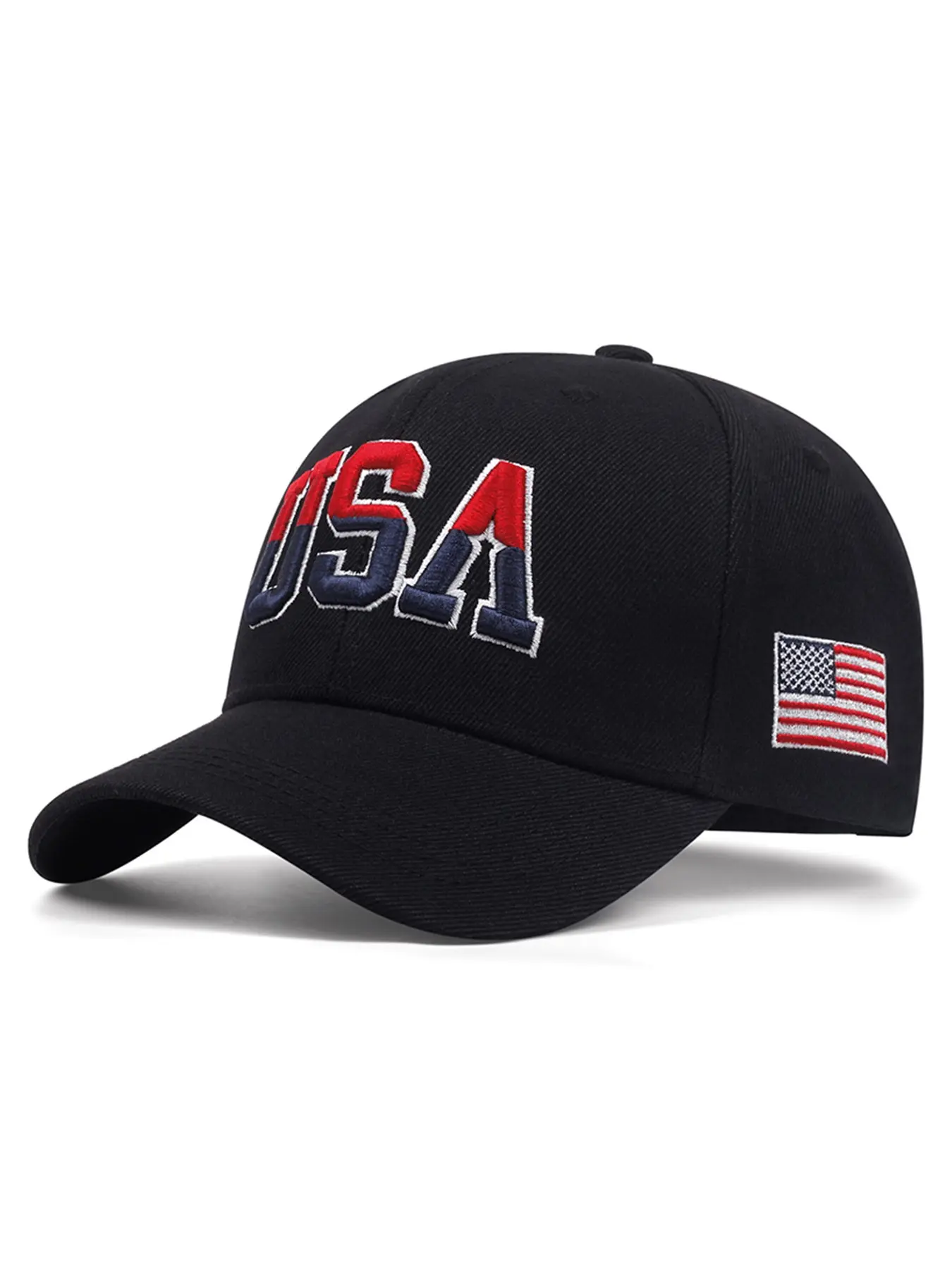 2026 New Personalized Creative Hip Hop Hat USA Side Embroidered American Flag Baseball Hat Street Fashion Skateboarding Hat Outdoor Leisure Sports Sunshade Hat Daily Life Commuter Decorative Hat Male Female Same Style