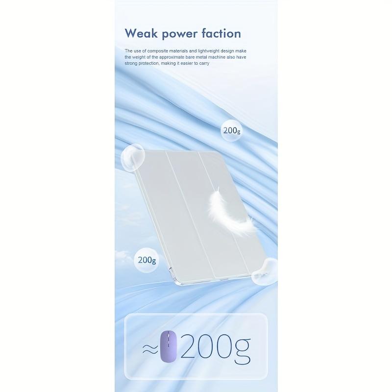 Solid color iPad tri-fold high-transparency integrated pen slot protective case, suitable for Samsung tablets, iPad mini, iPad Air, iPad Pro/iPad 10th generation, 11th generation and other series of iPad foldable protective cases