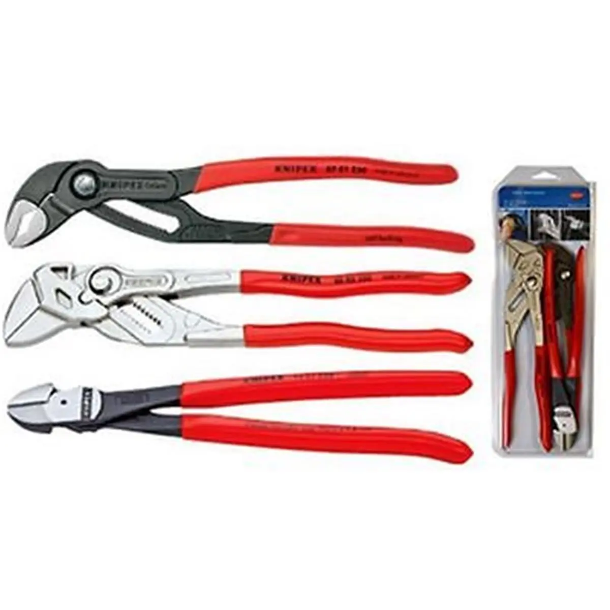 212 MAIN Knipex Tools KX9K0080117US 3-Piece Pliers Set, Adjustable Wrench Plier, Multi-Function Tool for Kitchen Use, Multi Function Pliers