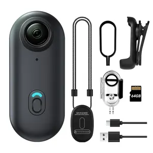 2026 Newly Enhanced Sports Camera 4K, Thumb Size, Hands Free Recording with Premium Portable Camcorder Mount Anywhere for Security, Work, Guard, Travel, Bike Cycling, Pet 64GB, Black