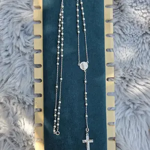 Rosario de la Virgen de Guadalupe de Plata .925 Mexicana – 24 Pulgadas