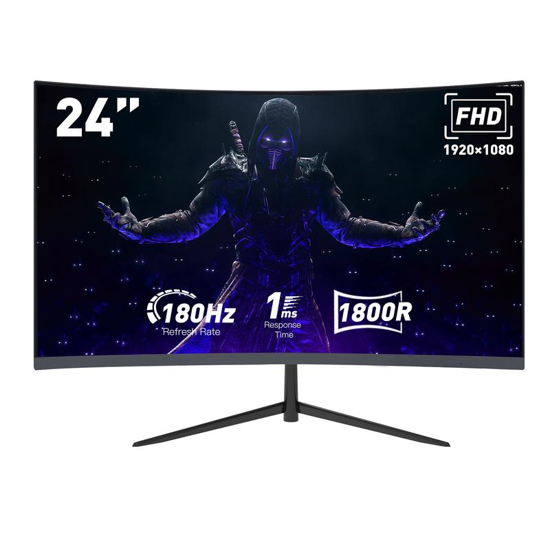 Neo 24” Micro-Curved 180Hz Gaming Monitor – FHD IPS Display, 1ms Response, FreeSync, HDR, HDMI/DP, Speakers, VESA Mount