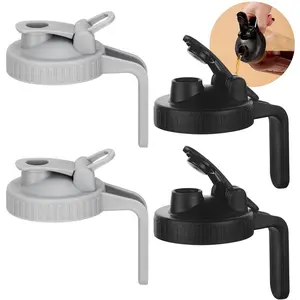 Mason Jar Pouring Lid, Locking Lid, 1/2pcs Leak Proof Design with Handle, Durable and Easy To Use Sealing Top for Home Kitchen Picnic, Drinkware