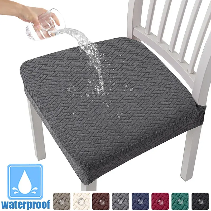 Waterproof Chair Seat Cover Set, Dining Chair Slipcover, Hotel Restaurant Dining Room Furniture Protector, Durable & Stylish Design, Easy Maintenance