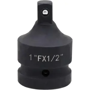 Impact Socket Adapter and Reducer 1 Inch Drive F to 1/2 Inch M, Chrome Molybdenum Steel Converter for Auto Construction