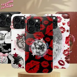 Kiss And Disco All The Time Concert Music Party Dance Club Groovy Retro Graphic Art Trendy Tough Phone Case. Vintage 70s Aesthetic Heavy Duty Shockproof Protective Smartphone Cover for iPhone 17 Pro Max 16 Air 15 14 13 12 11.