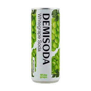 DONG-A Korean Sparkling Soda, White Grape Flavor, 250ml Can - Refreshing Korean Drink
