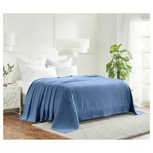 Superior Basketweave All-Season Cotton Blanket,California King