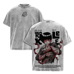 Rock Lee Anime Tee – Naruto Anime Manga Heavy Cotton T-Shir, Double Printed Retro Unisex Streetwear Graphic Top, Taijutsu Fighter Edition