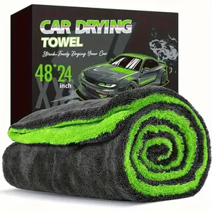 Full-size SUV truck drying towel, Car Drying Towels - 48"x24" double-sided microfiber, twist yarn technology, highly absorbent and scratch-resistant, machine washable, suitable for car cleaning and drying use