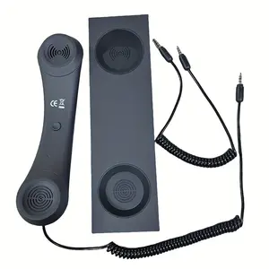 Retro Telephone Handset With Base, 3.5mm Jack, Handheld Receiver, Cell Phone Mic, Microphone Speaker, Made of Other Plastic, Without Battery, No Electronic Components or Motherboard, for Mobile Phones, Cellphone, Smartphone, Tablets, Notebooks