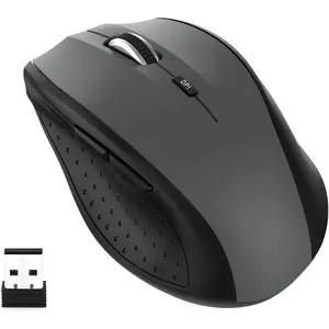 X-MUP20    Wireless Mouse for Laptop, Portable Optical Computer Mouse, 6 Buttons, Cordless 2.4GHz with USB Receiver, 5-Level 4800 DPI, 18 Months Battery Life for PC Chromebook Windows Mac
